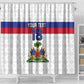 Custom Afro Haiti Football Shower Curtain Ekip Foutbol Ayiti - undefined