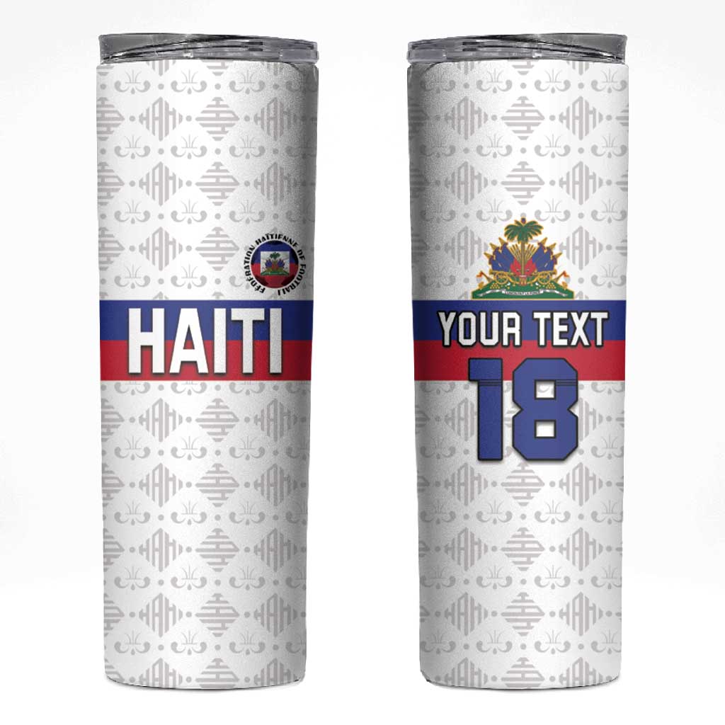 Custom Afro Haiti Football Skinny Tumbler Ekip Foutbol Ayiti - African Pride