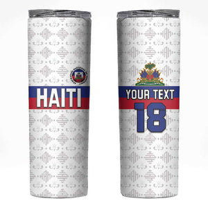 Custom Afro Haiti Football Skinny Tumbler Ekip Foutbol Ayiti - African Pride