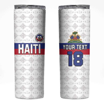 Custom Afro Haiti Football Skinny Tumbler Ekip Foutbol Ayiti - African Pride