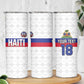 Custom Afro Haiti Football Skinny Tumbler Ekip Foutbol Ayiti - African Pride