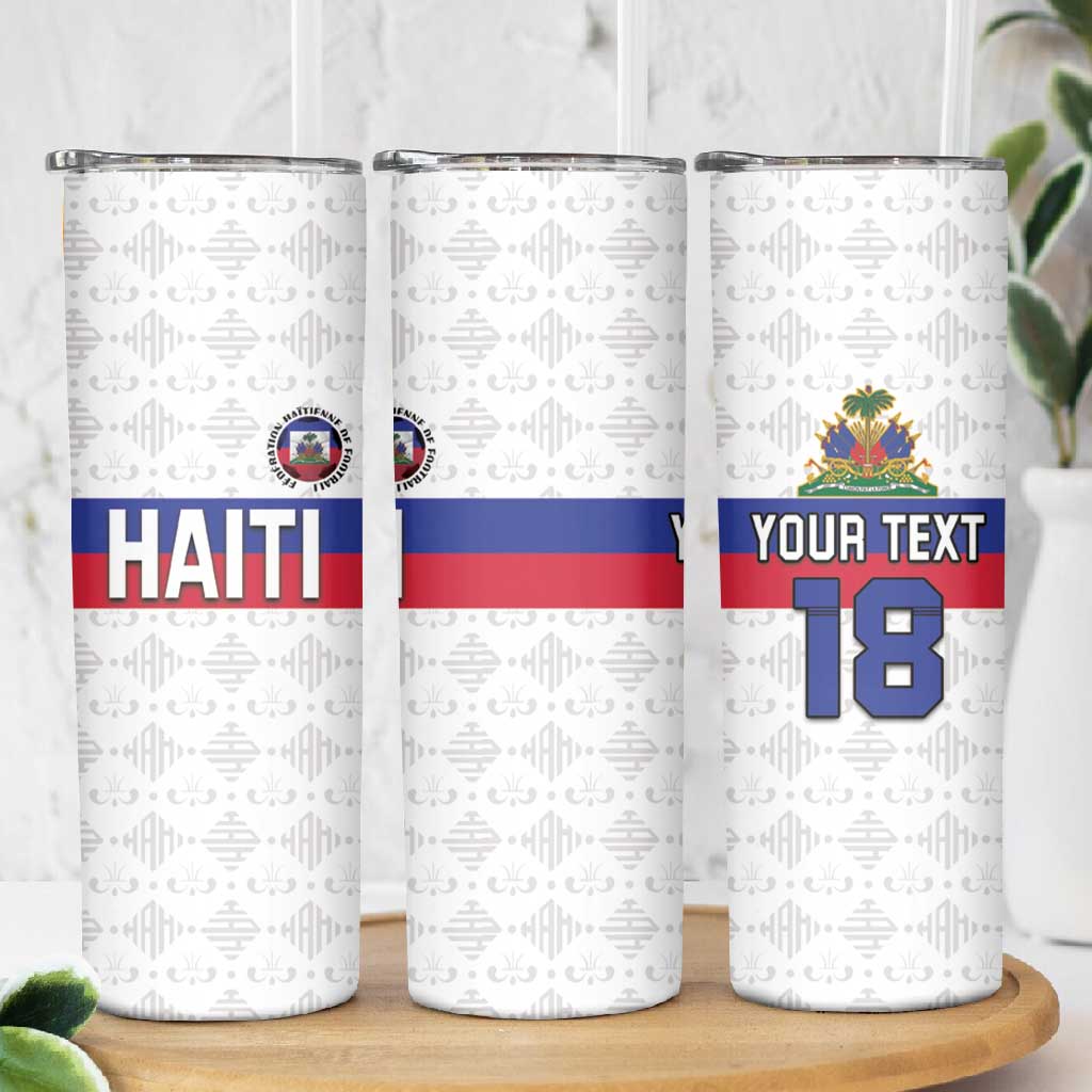 Custom Afro Haiti Football Skinny Tumbler Ekip Foutbol Ayiti - African Pride