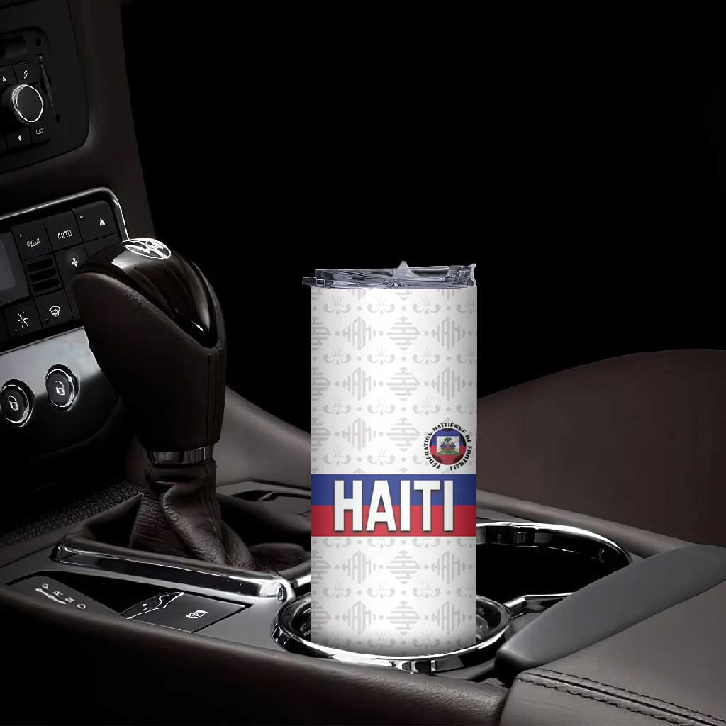 Custom Afro Haiti Football Skinny Tumbler Ekip Foutbol Ayiti - African Pride