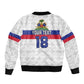 Custom Afro Haiti Football Sleeve Zip Bomber Jacket Ekip Foutbol Ayiti - African Pride