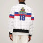 Custom Afro Haiti Football Sleeve Zip Bomber Jacket Ekip Foutbol Ayiti - African Pride