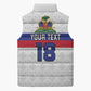 Custom Afro Haiti Football Sleeveless Puffer Jacket Ekip Foutbol Ayiti