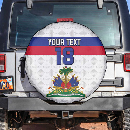 Custom Afro Haiti Football Spare Tire Cover Ekip Foutbol Ayiti - African Pride