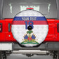 Custom Afro Haiti Football Spare Tire Cover Ekip Foutbol Ayiti - African Pride