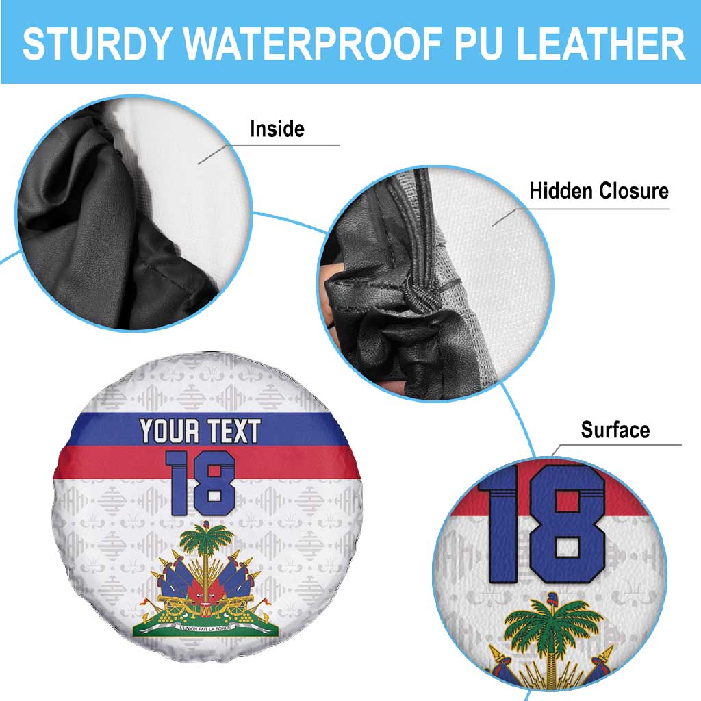 Custom Afro Haiti Football Spare Tire Cover Ekip Foutbol Ayiti - African Pride