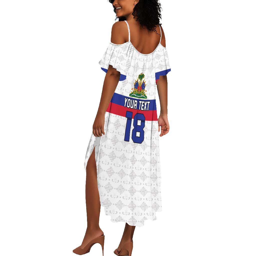 Custom Afro Haiti Football Summer Maxi Dress Ekip Foutbol Ayiti - African Pride