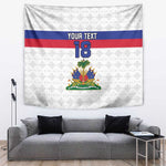 Custom Afro Haiti Football Tapestry Ekip Foutbol Ayiti - African Pride