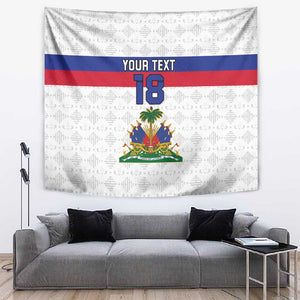 Custom Afro Haiti Football Tapestry Ekip Foutbol Ayiti - African Pride