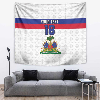Custom Afro Haiti Football Tapestry Ekip Foutbol Ayiti - African Pride