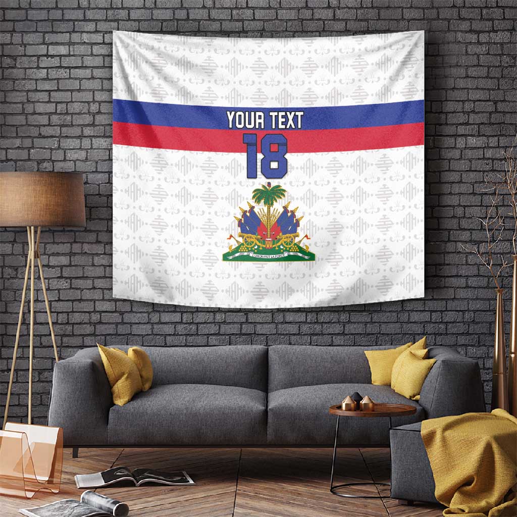 Custom Afro Haiti Football Tapestry Ekip Foutbol Ayiti - African Pride