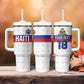 Custom Afro Haiti Football Tumbler With Handle Ekip Foutbol Ayiti - African Pride