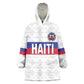 Custom Afro Haiti Football Wearable Blanket Hoodie Ekip Foutbol Ayiti - African Pride