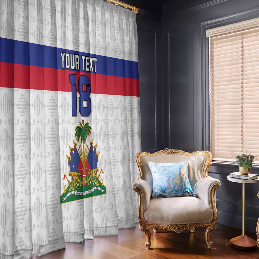 Custom Afro Haiti Football Window Curtain Ekip Foutbol Ayiti - African Pride