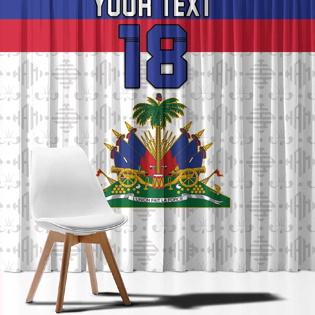 Custom Afro Haiti Football Window Curtain Ekip Foutbol Ayiti - African Pride