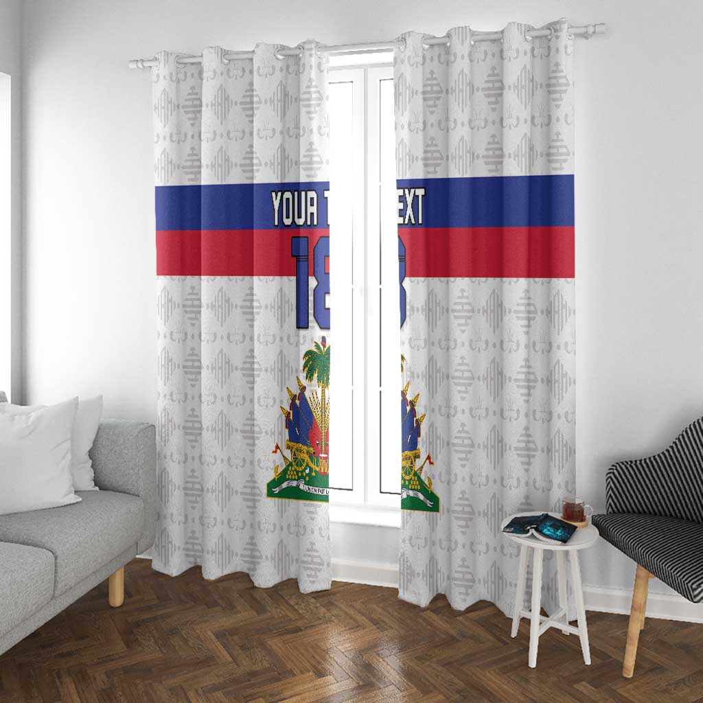 Custom Afro Haiti Football Window Curtain Ekip Foutbol Ayiti - African Pride