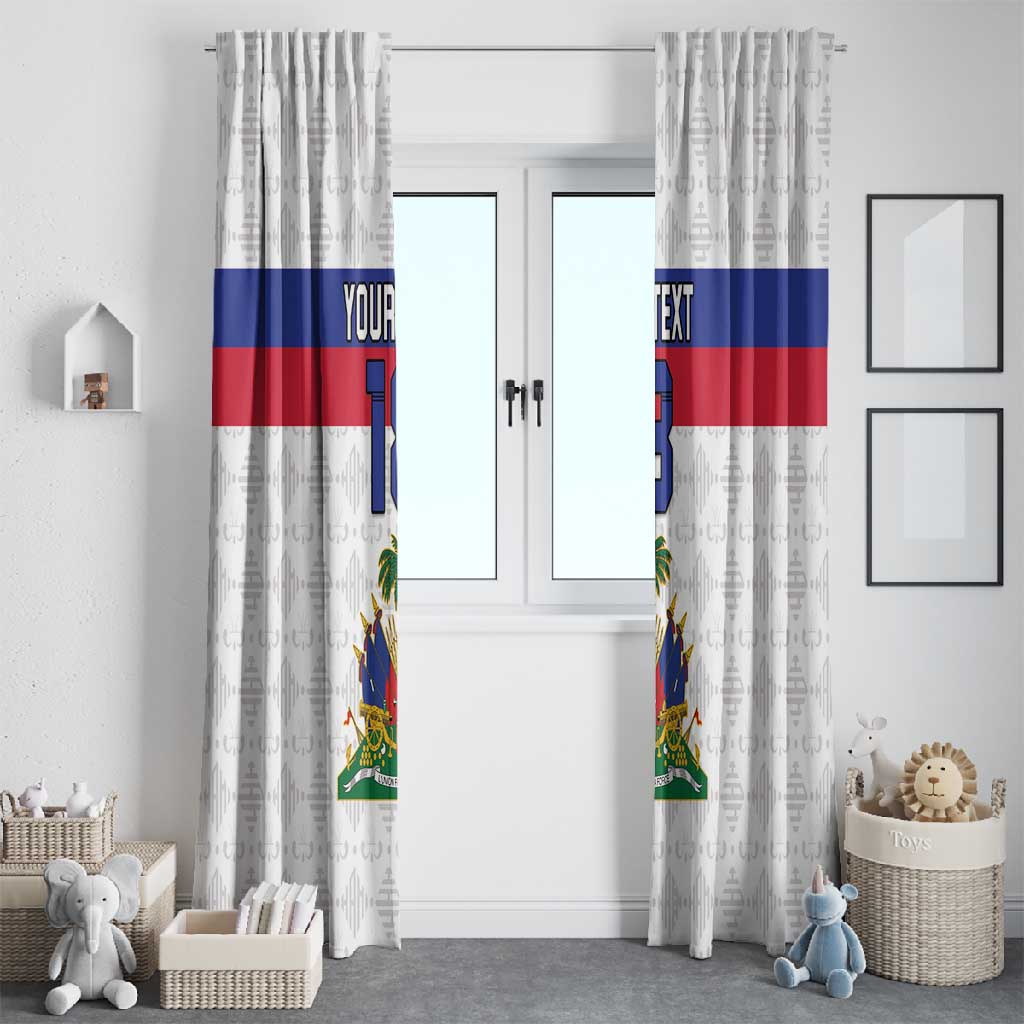 Custom Afro Haiti Football Window Curtain Ekip Foutbol Ayiti - African Pride