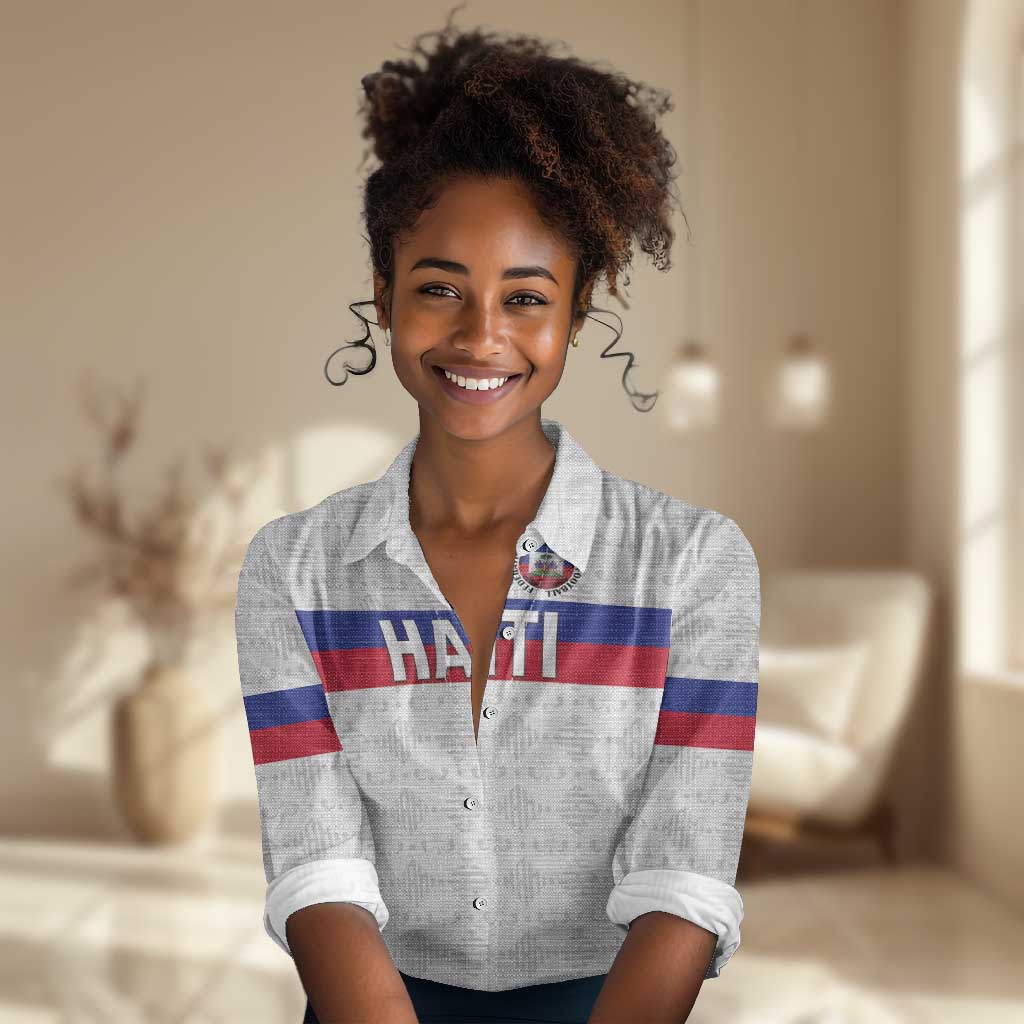 Custom Afro Haiti Football Women Casual Shirt Ekip Foutbol Ayiti - African Pride