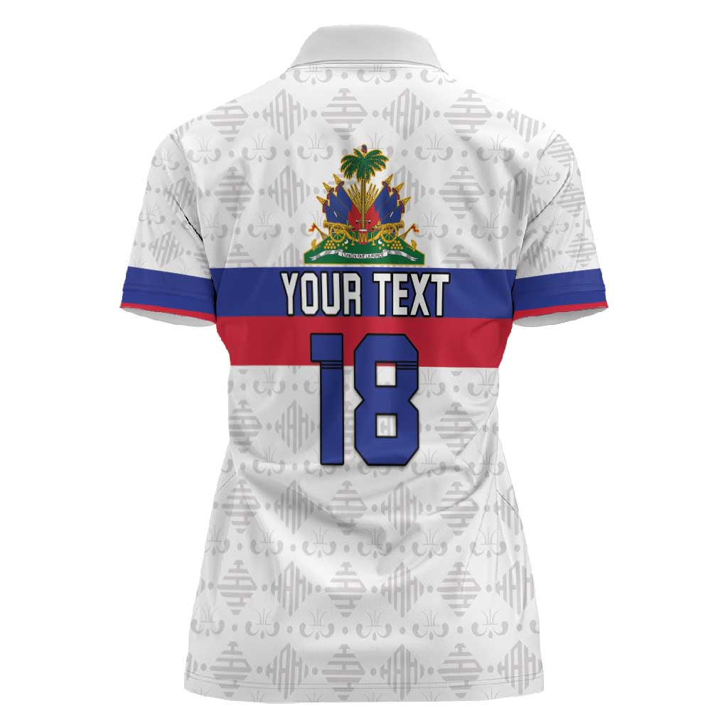 Custom Afro Haiti Football Women Polo Shirt Ekip Foutbol Ayiti - African Pride
