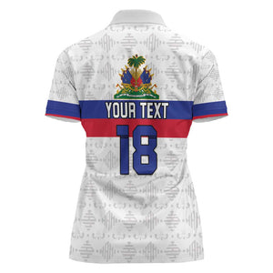 Custom Afro Haiti Football Women Polo Shirt Ekip Foutbol Ayiti - African Pride