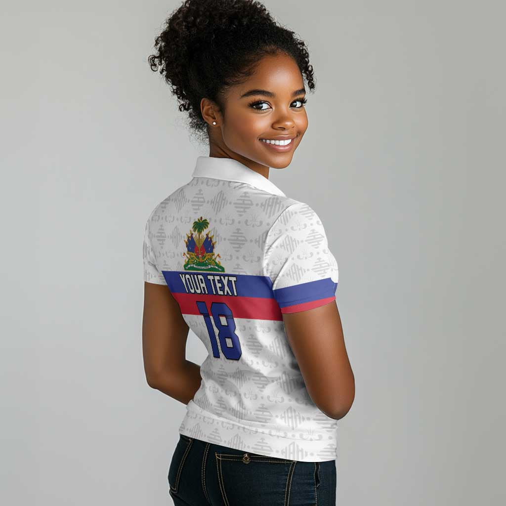 Custom Afro Haiti Football Women Polo Shirt Ekip Foutbol Ayiti - African Pride