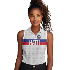 Custom Afro Haiti Football Women Sleeveless Polo Shirt Ekip Foutbol Ayiti - African Pride