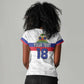 Custom Afro Haiti Football Women V-Neck T-Shirt Ekip Foutbol Ayiti - African Pride
