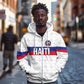 Custom Afro Haiti Football Zip Hoodie Ekip Foutbol Ayiti - African Pride