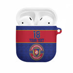 Custom Afro Haiti Football AirPods Case Le Rouge et Bleu Sporty Style