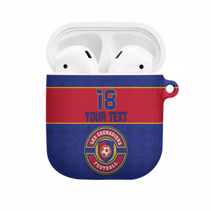 Custom Afro Haiti Football AirPods Case Le Rouge et Bleu Sporty Style