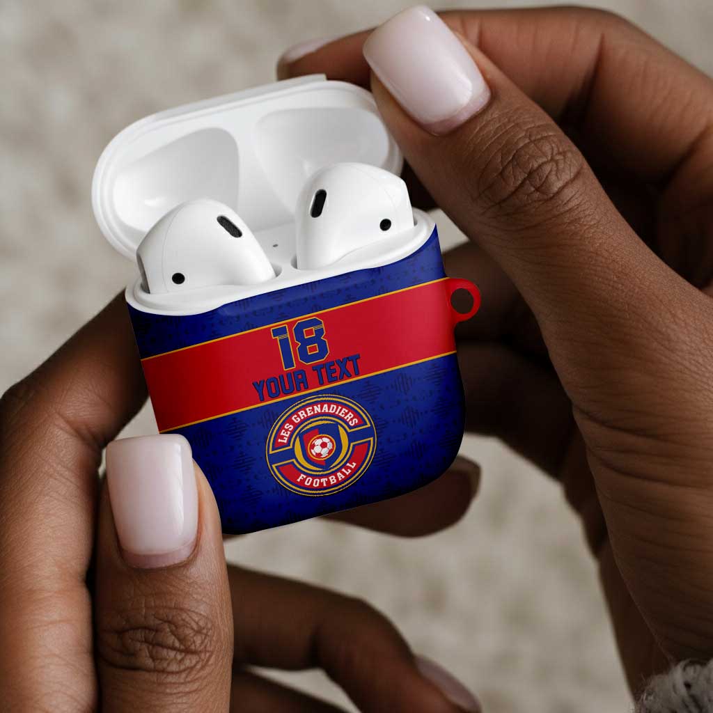 Custom Afro Haiti Football AirPods Case Le Rouge et Bleu Sporty Style