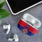 Custom Afro Haiti Football AirPods Case Le Rouge et Bleu Sporty Style