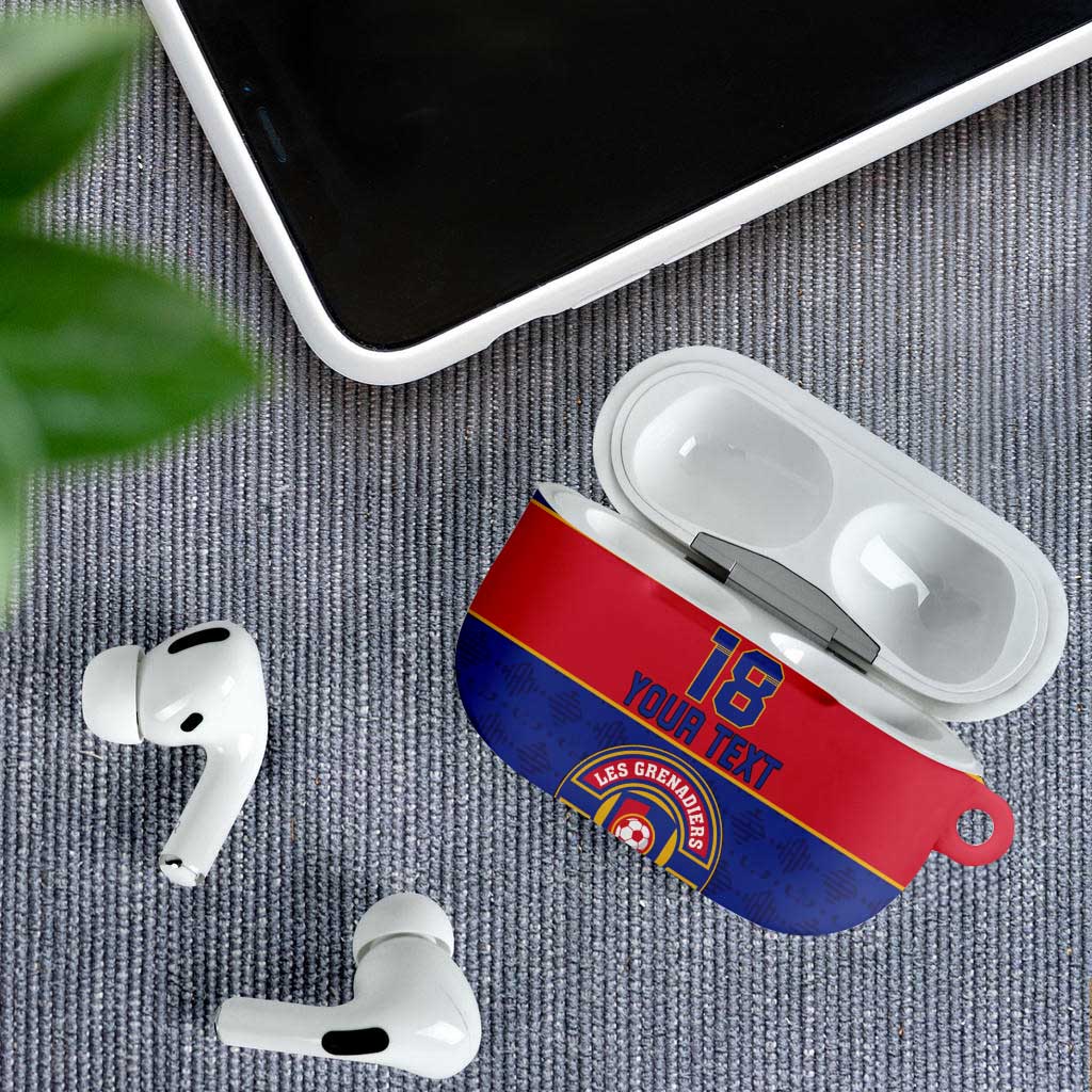 Custom Afro Haiti Football AirPods Case Le Rouge et Bleu Sporty Style