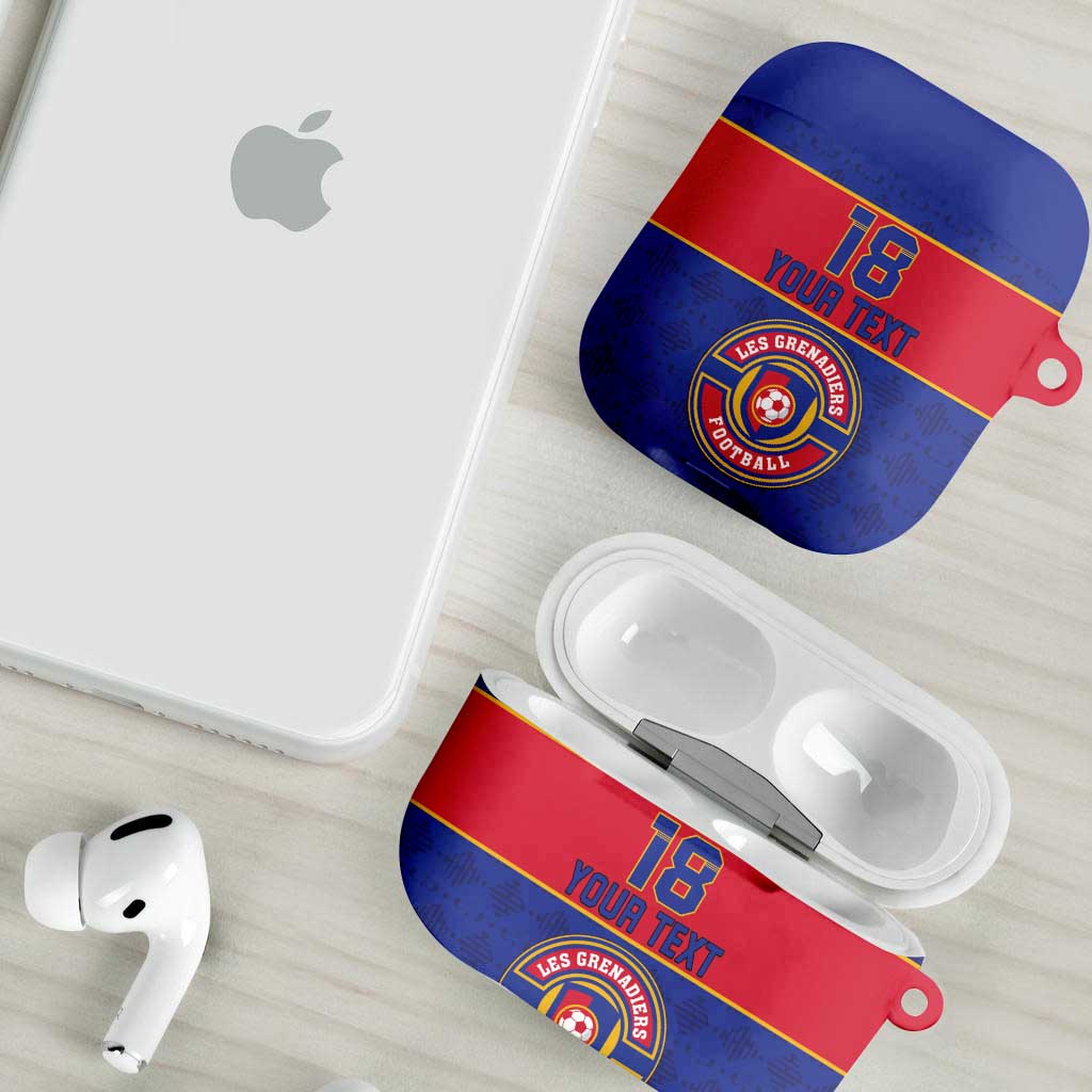 Custom Afro Haiti Football AirPods Case Le Rouge et Bleu Sporty Style