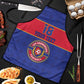 Custom Afro Haiti Football Apron Le Rouge et Bleu Sporty Style
