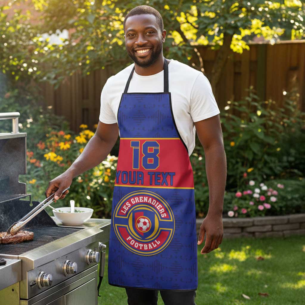Custom Afro Haiti Football Apron Le Rouge et Bleu Sporty Style