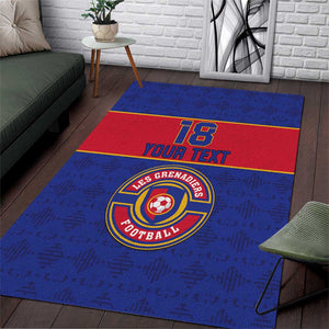 Custom Afro Haiti Football Area Rug Le Rouge et Bleu Sporty Style - African Pride