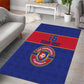 Custom Afro Haiti Football Area Rug Le Rouge et Bleu Sporty Style - African Pride