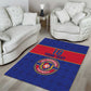 Custom Afro Haiti Football Area Rug Le Rouge et Bleu Sporty Style - African Pride