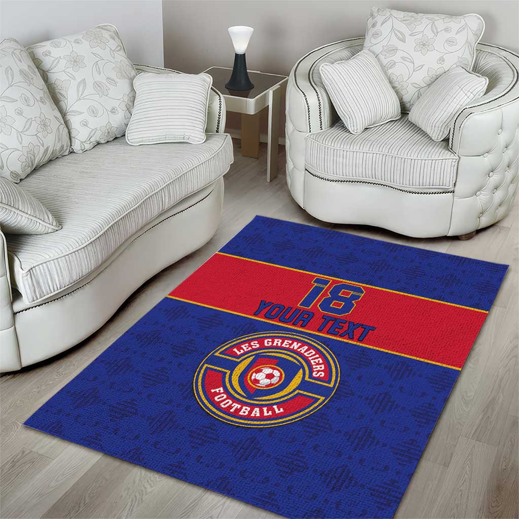 Custom Afro Haiti Football Area Rug Le Rouge et Bleu Sporty Style - African Pride