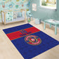 Custom Afro Haiti Football Area Rug Le Rouge et Bleu Sporty Style - African Pride