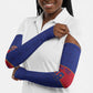 Custom Afro Haiti Football Arm Sleeves Le Rouge et Bleu Sporty Style