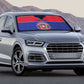 Custom Afro Haiti Football Auto Sun Shade Le Rouge et Bleu Sporty Style