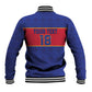 Custom Afro Haiti Football Baseball Jacket Le Rouge et Bleu Sporty Style - African Pride
