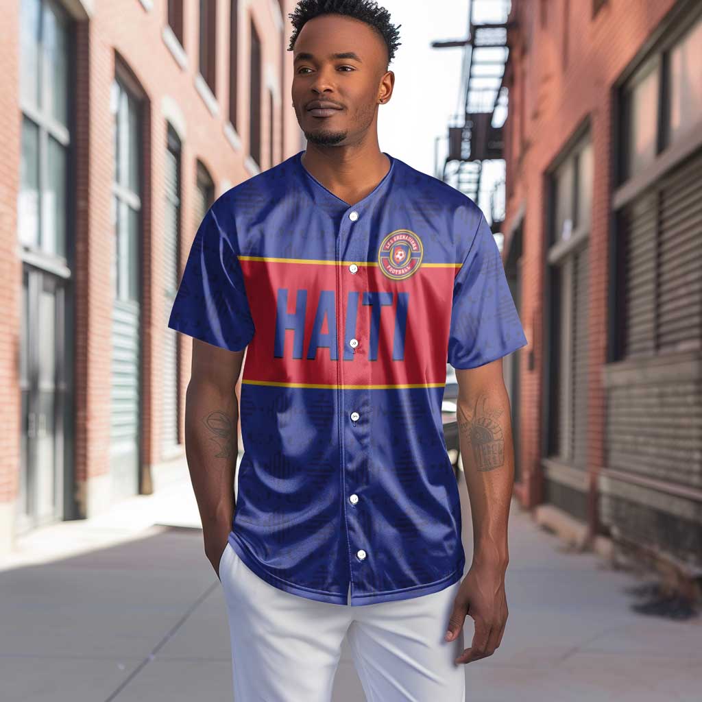 Custom Afro Haiti Football Baseball Jersey Le Rouge et Bleu Sporty Style - African Pride
