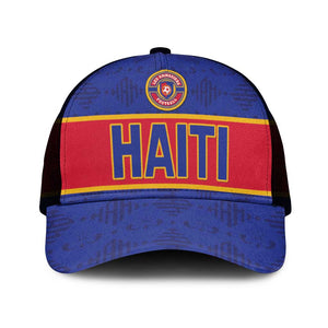 Afro Haiti Football Baseball Net Cap Le Rouge et Bleu Sporty Style - African Pride