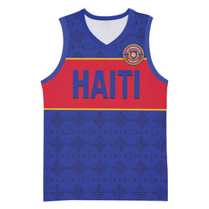 Custom Afro Haiti Football Basketball Jersey Le Rouge et Bleu Sporty Style - African Pride